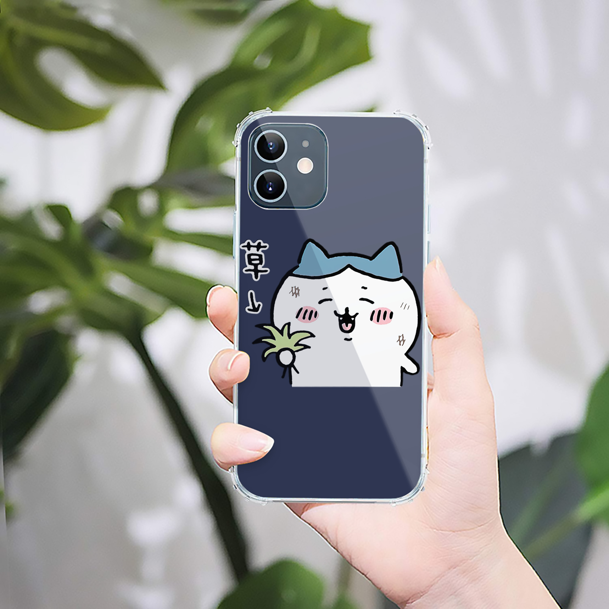 （画像用） ちいかわ ハチワレ Chii-kawa hachiware 【iPhone 12シリーズ対応】透明スマホケース（クリアソフトケース）